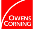 Owens corning logo on a red background.